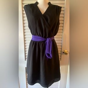 Black “Express” Belted Dress- Size Medium